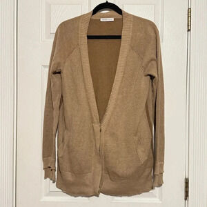 SEE BY CHLOE | Long Sleeve Oversize Cardigan Button Two Toned Brown size 4